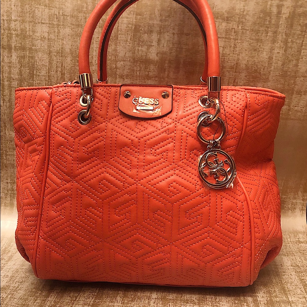quilted GUESS bag.